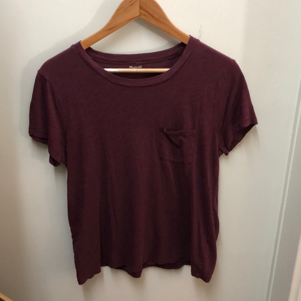 Madewell Plum Pocket T-Shirt